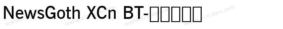 NewsGoth XCn BT字体转换